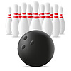 Vector clipart: bowling ball and skittle