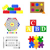 Vector clipart: icons educational toys for children