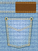 Vector clipart: jeans texture with pocket