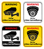 Vector clipart: video surveillance warning sign