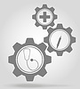 Vector clipart: medicine gear mechanism concept