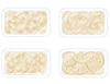 Vector clipart: dumplings of dough with filling in packaged set