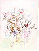 Vector clipart: vintage sketch of the flowers