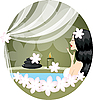 Vector clipart: woman with white flowers