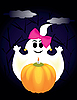 Vector clipart: ghost and pumpkin