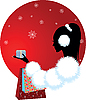 Vector clipart: woman with gift