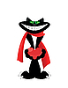 Vector clipart: cat with big heart
