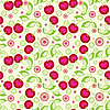 Vector clipart: Seamless cherry background