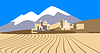Vector clipart: city in desert