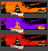 Vector clipart: Halloween banners with witches
