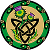 Vector clipart: celtic knot with thistle