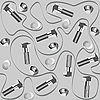 Vector clipart: seamless background with bolts and nuts