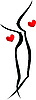 Vector clipart: two women in love