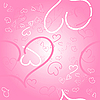 Vector clipart: seamless pink background with hearts
