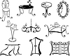 Vector clipart: set of furniture
