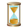 Vector clipart: The gold hourglass realistic from the glass.