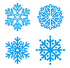 Vector clipart: Symbol of snowflakes