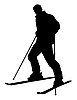 Vector clipart: Skier