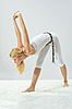 Photo 300 DPI: young girl professionally engaged in yoga