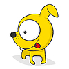 Vector clipart: Cute cartoon dog