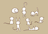 Vector clipart: Doodle cat set
