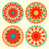 Vector clipart: Floral mandalas