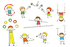 Vector clipart: Juggling kids