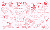 Vector clipart: doodle love