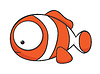 Vector clipart: Big-eyed clownfish