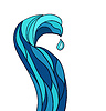 Stylized blue wave