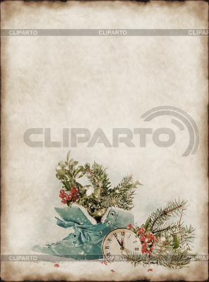 Fondo de la vendimia con adornos de Navidad | Foto de alta resolución |ID 5830835