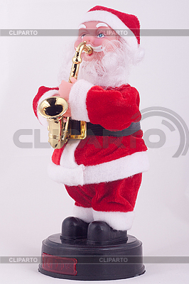 Santa Claus playing trumpet | High resolution stock photo |ID 3107775