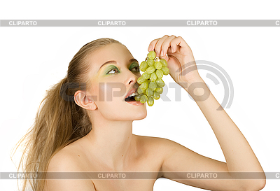 Mujer con uva | Foto de alta resolución |ID 3027480
