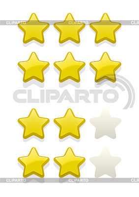 Un conjunto de estrellas simples | Ilustración vectorial de stock |ID 5292153