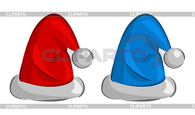 Dos sombreros de Papá Noel | Ilustración vectorial de stock |ID 5492875