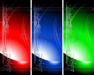 Набор ярких технических баннеров | Векторный клипарт |ID 3022968