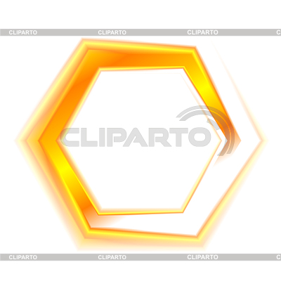Orange hexagon emblem logo for web design | Stock Vector Graphics |ID 5450390