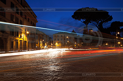 Slow exposure of traffic at night | High resolution stock photo |ID 3024244