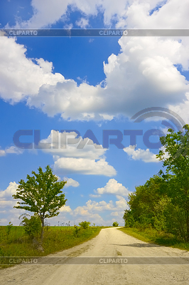 Cloudscape на сельской дороге | Фото большого размера |ID 3283653