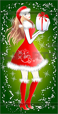 Navidad niña | Ilustración vectorial de stock |ID 3046361