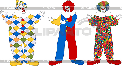The clown set with gift | Stock Vector Graphics |ID 3214989