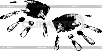 Dos impresión de la mano | Ilustración vectorial de stock |ID 3216674