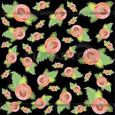 Black background of roses | Stock Vector Graphics |ID 3071567