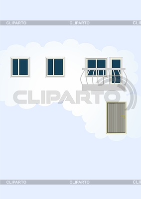 Abstracción, un hogar en la nube | Ilustración vectorial de stock |ID 3376954