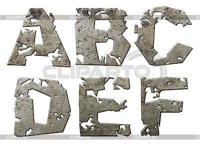 Iron letters series with torn edge  | High resolution stock illustration |ID 3256897