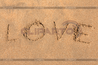 Inscription on sand LOVE | High resolution stock photo |ID 3308137