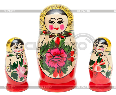 Three sets of nesting dolls stand | High resolution stock photo |ID 3308928