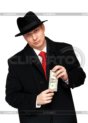 El hombre con el dólar | Foto de alta resolución |ID 3335440