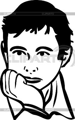 Of boy thinking | Stock Vector Graphics |ID 3079068
