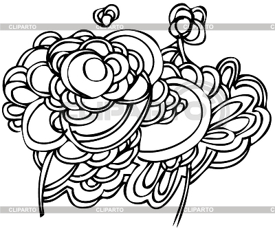 Boceto es de dos flores flores abstractas | Ilustración vectorial de stock |ID 3276011